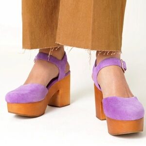 Charlotte Stone Sal platform clog in lavender